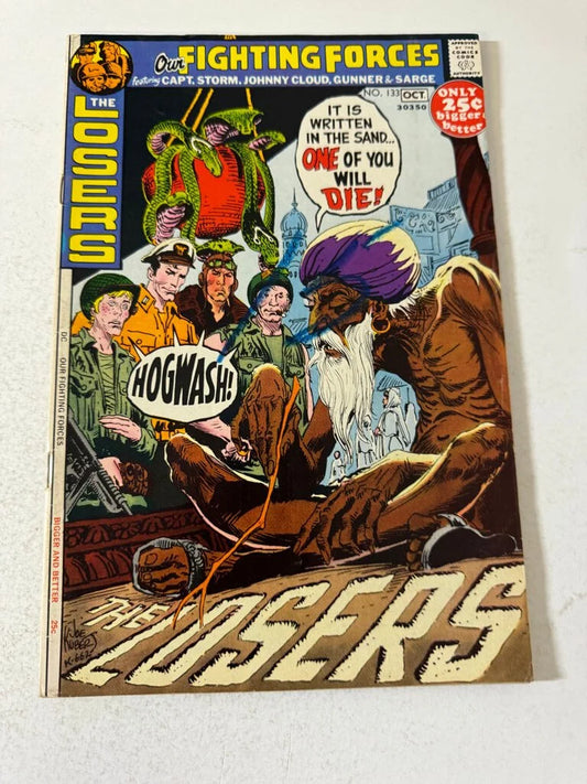 OUR FIGHTING FORCES #133 FN+  Joe Kubert Cover