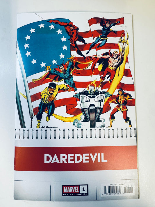 DAREDEVIL #1 Vol 9 NM 1:50 Sal Buscema Bicentennial Calendar Hidden Gem Variant 1ST APPEARANCE