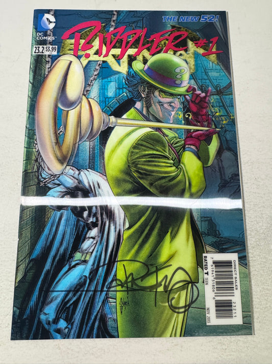 BATMAN #23.2 / RIDDLER #1 Vol 2 NM Lenticular Cover SIGNED by RAY FAWKES
