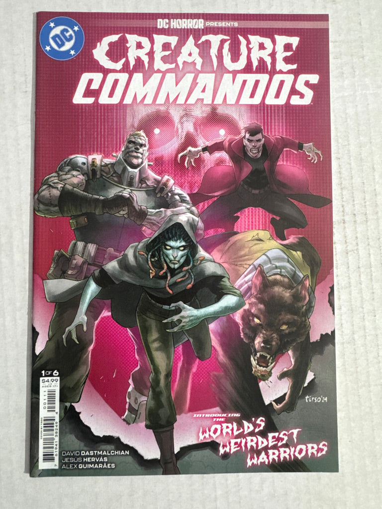 DC HORROR PRESENTS CREATURE COMMANDOS #1 NM Tirso Cover