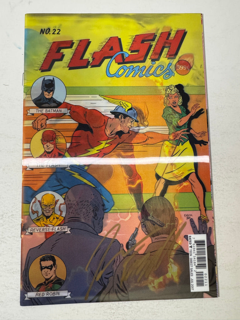 BATMAN #21 & #22 Vol 3 / Flash #21 & #22 THe Button Set SIGNED by Jason Fabok
