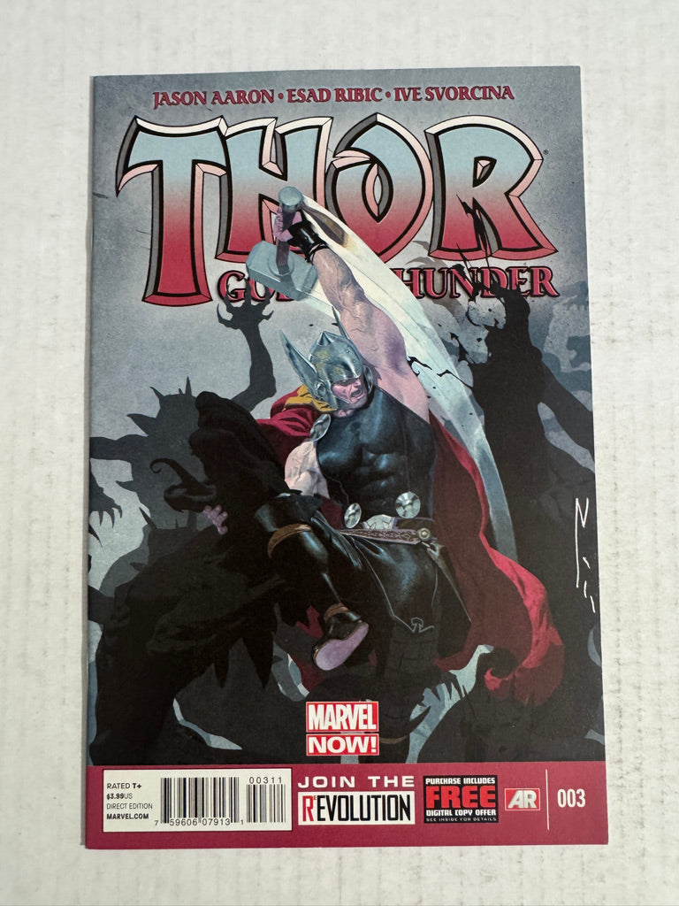 THOR GOD OF THUNDER #3 NM SIGNED by Esad Ribic