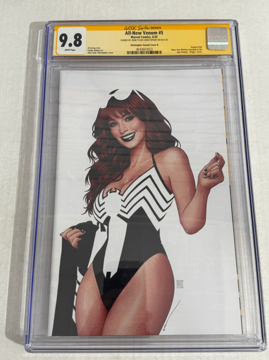 ALL-NEW VENOM #5 CGC SS 9.8 Jonathan Tyler Christopher Exclusive B Variant SIGNED