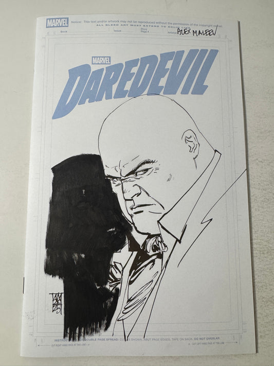 DAREDEVIL #1 Vol 9 NM Blind Bag Pull Alex Maleev Original Kingpin Sketch