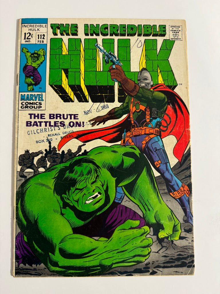 INCREDIBLE HULK #112 VG+