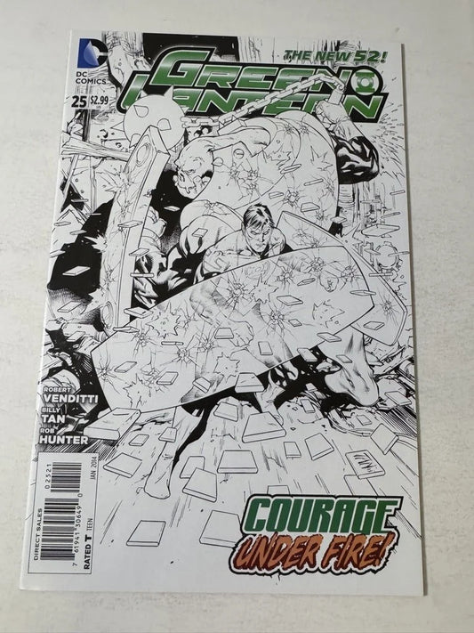 GREEN LANTERN #25 Vol 5 NM 1:25 B/W Variant