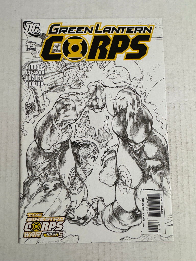 GREEN LANTERN CORPS #15 Vol 2 NM 2nd Print Patrick Gleason Sketch Variant