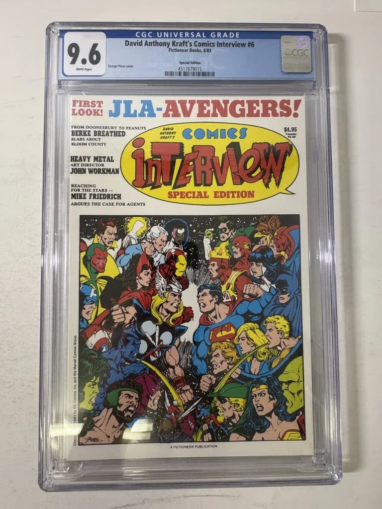 DAVID ANTHONY KRAFT'S COMICS INTERVIEW #6 CGC 9.8 George Perez Cover