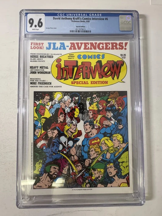 DAVID ANTHONY KRAFT'S COMICS INTERVIEW #6 CGC 9.8 George Perez Cover