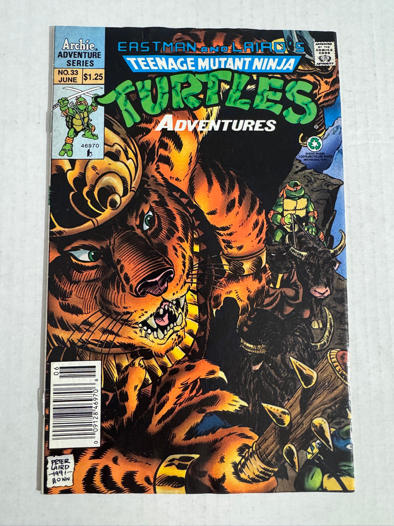 TEENAGE MUTANT NINJA TURTLES ADVENTURES #33 VG+ NEWSSTAND