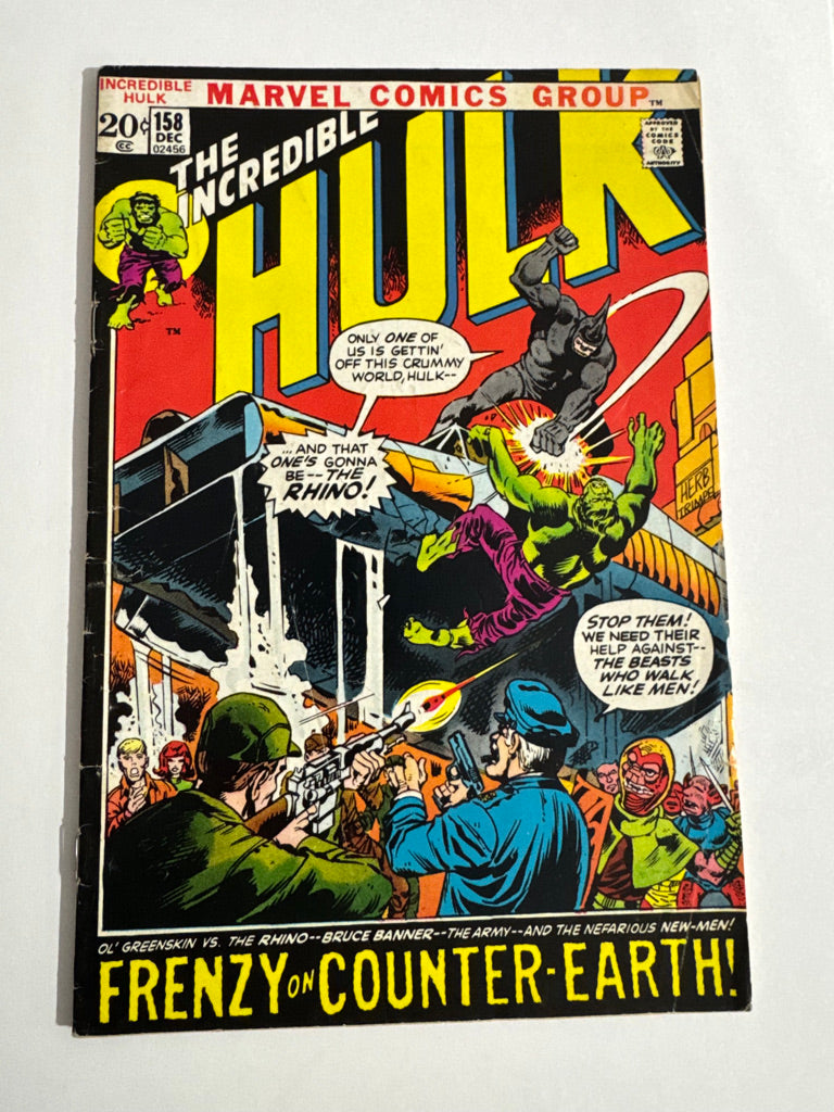 INCREDIBLE HULK #158 VG