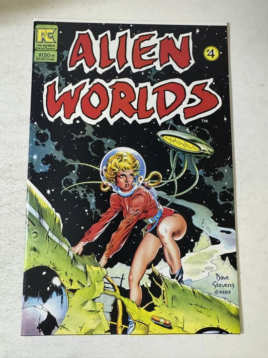 ALIEN WORLDS #4 NM Dave Stevens Cover