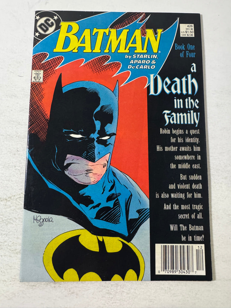 BATMAN #426 VF- Mike Mignola Cover NEWSSTAND