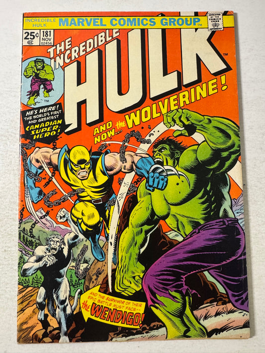 INCREDIBLE HULK #181 VG/FN 1ST APPEARANCE