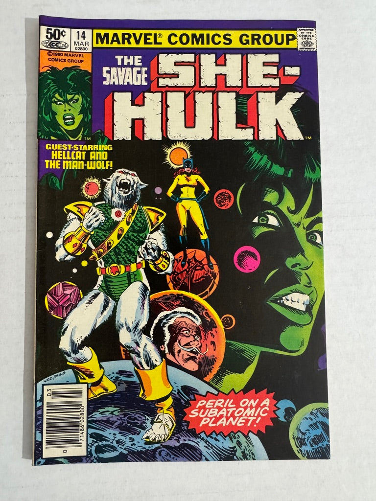 SAVAGE SHE-HULK #14 VF+ NEWSSTAND