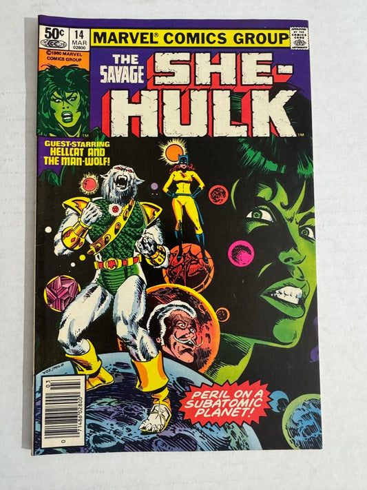 SAVAGE SHE-HULK #14 VF+ NEWSSTAND