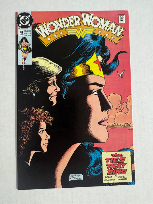 WONDER WOMAN #41 Vol 2 NM- George Perez Cover