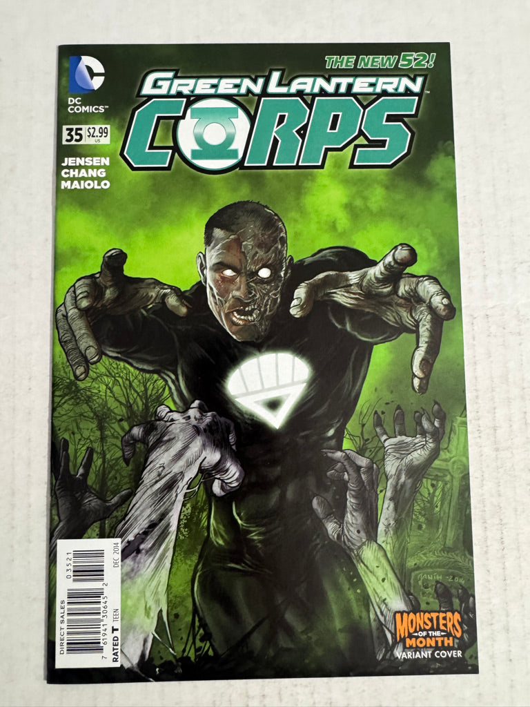 GREEN LANTERN CORPS #35 Vol 3 NM Mikel Janin Monsters of The Month Variant
