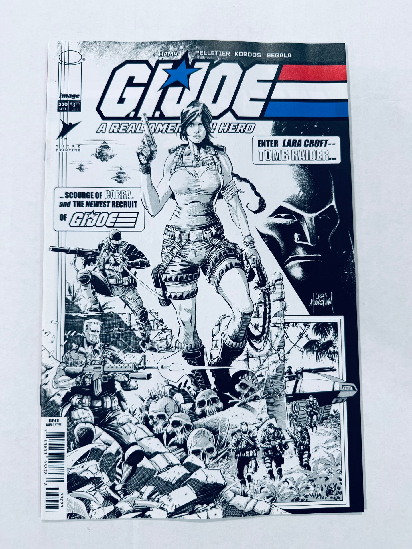 GI JOE: A REAL AMERICAN HERO #330 NM 3rd Printing Chris Mooneyham Black & White Variant