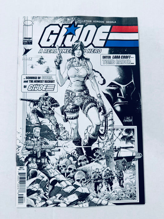GI JOE: A REAL AMERICAN HERO #330 NM 3rd Printing Chris Mooneyham Black & White Variant