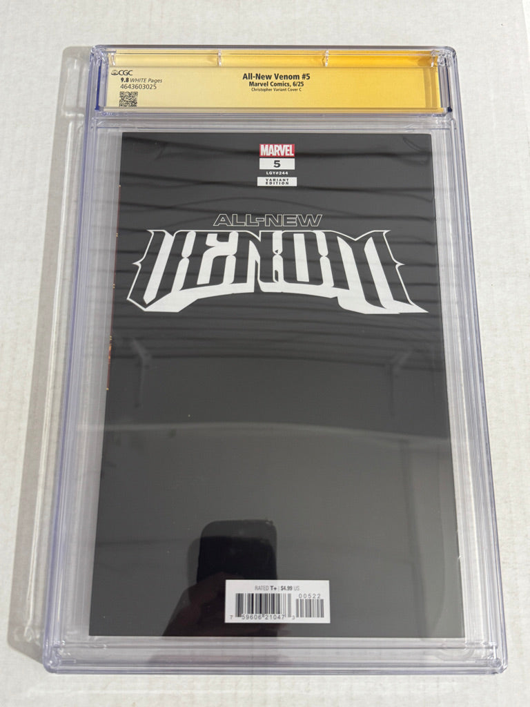 ALL-NEW VENOM #5 CGC SS 9.8 Jonathan Tyler Christopher Exclusive C Variant SIGNED