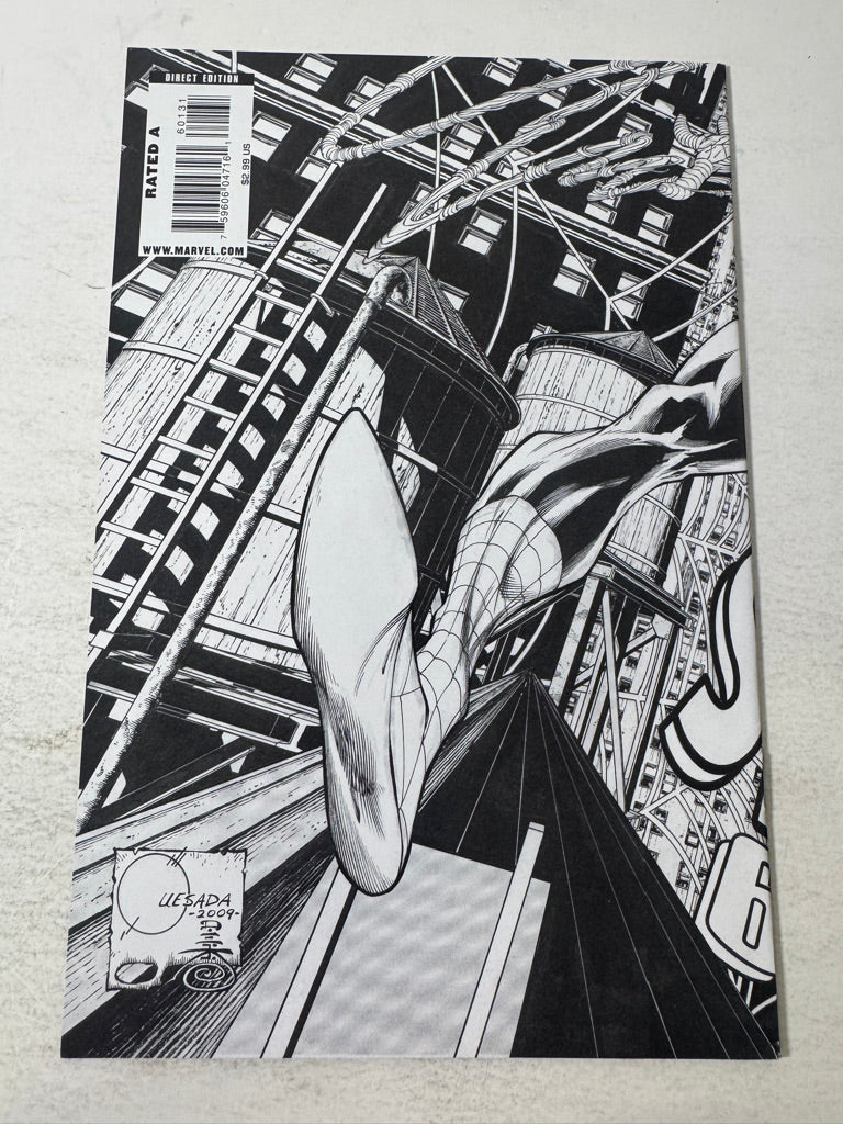 AMAZING SPIDER-MAN #601 NM- Joe Quesada B/W 2nd Print Variant