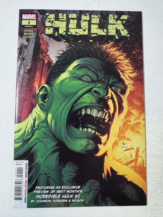 HULK ANNUAL #1 NM 2023 1ST APEARANCE