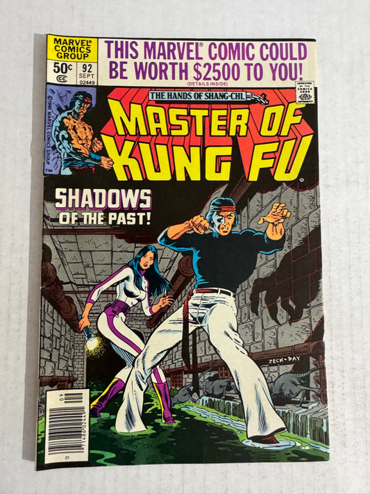 MASTER OF KUNG FU #92 VF- Mike Zeck Cover NEWSSTAND