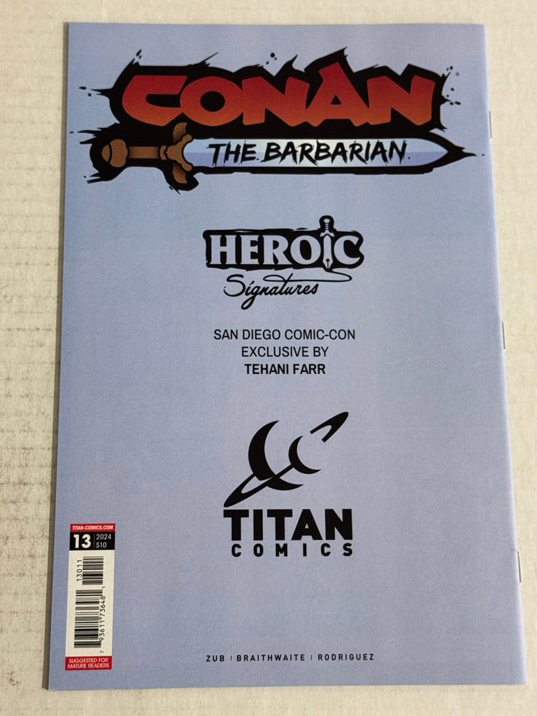 CONAN THE BARBARIAN #13 SDCC Tehani Farr Variant