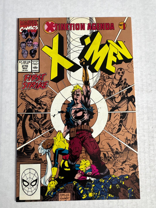 UNCANNY X-MEN #270 VF- 2nd Print Jim Lee Variant