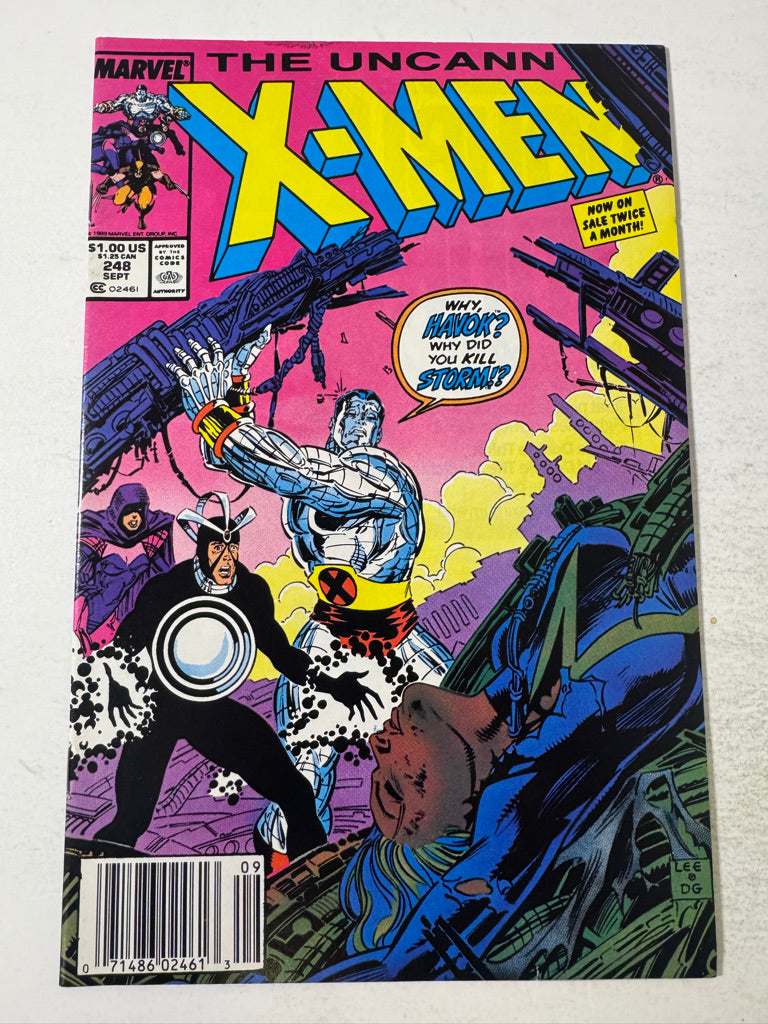 UNCANNY X-MEN #248 VF+ Jim Lee Cover NEWSSTAND