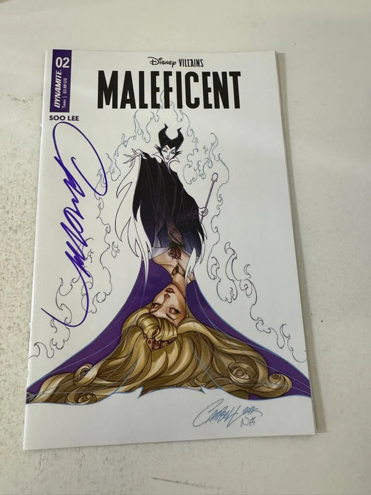 DISNEY VILLAINS : MALEFICENT #2 NM J Scott Campbell Variant SIGNED