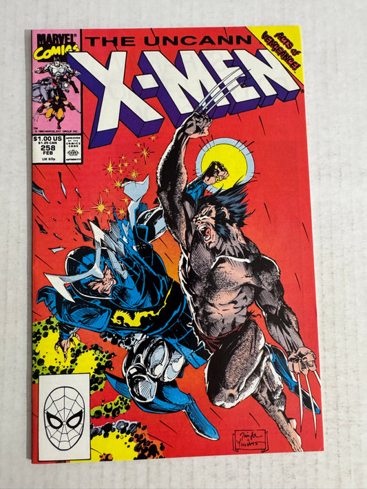 UNCANNY X-MEN #258 VF Jim Lee Cover