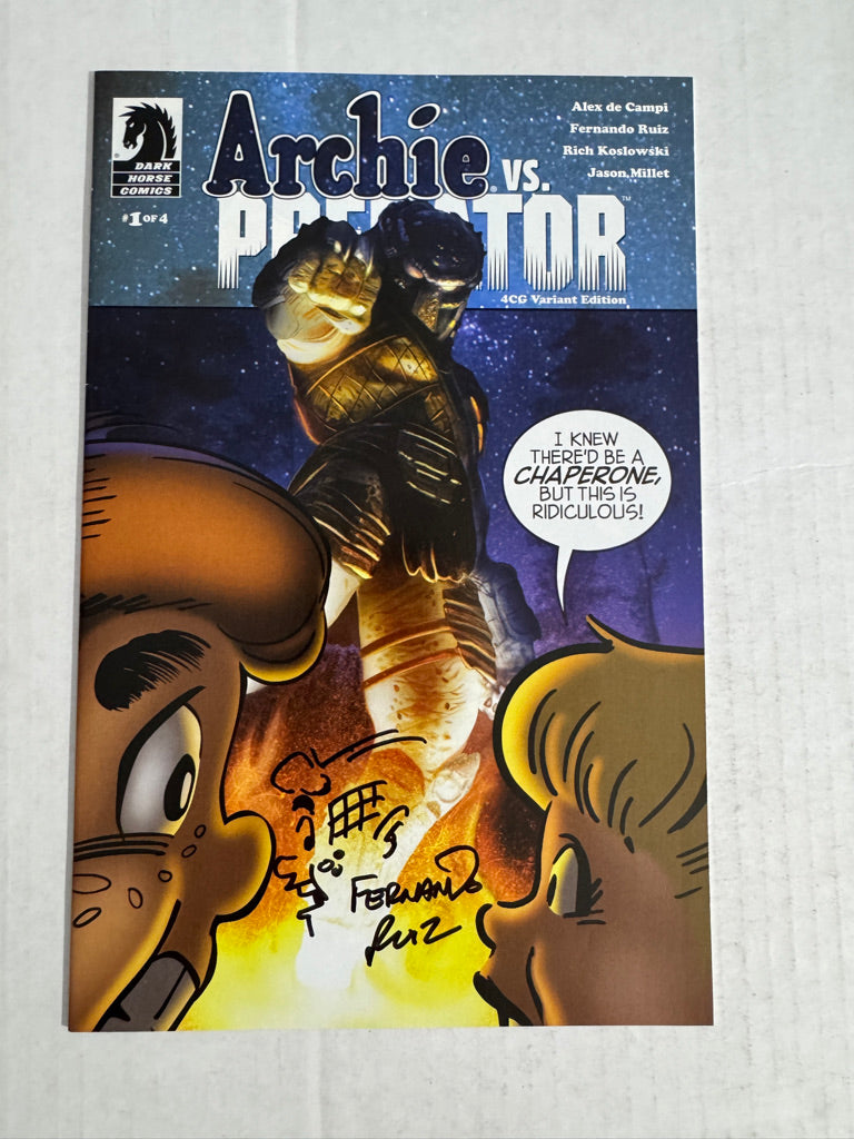 ARCHIE VS PREDATOR #1 NM- Dennis Calero Store Exclusive Variant SIGNED + Sketch by Fernando Ruiz (Copy)