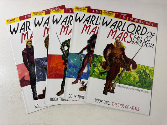 WARLORD OF MARS Fall of Barsoom #1-5 VF/NM Set