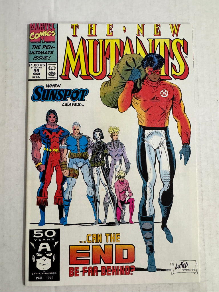 NEW MUTANTS #99 VF+ Rob Liefeld Cover