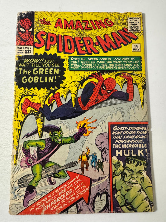 AMAZING SPIDER-MAN #14 GD+ 1ST APPEARANCE