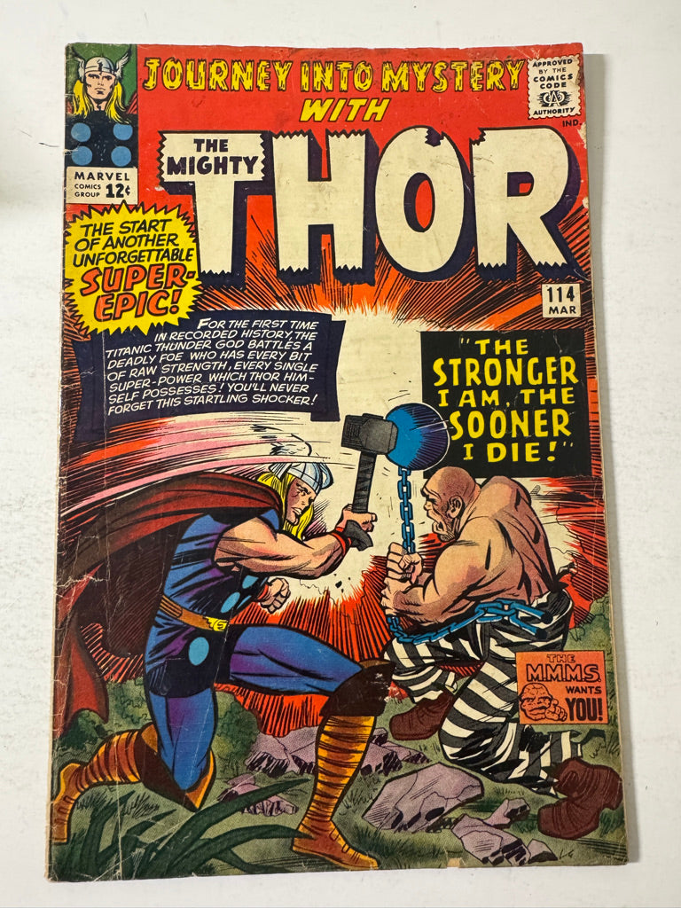 JOURNEY INTO MYSTERY #114 FR/GD 1ST APPEARANCE