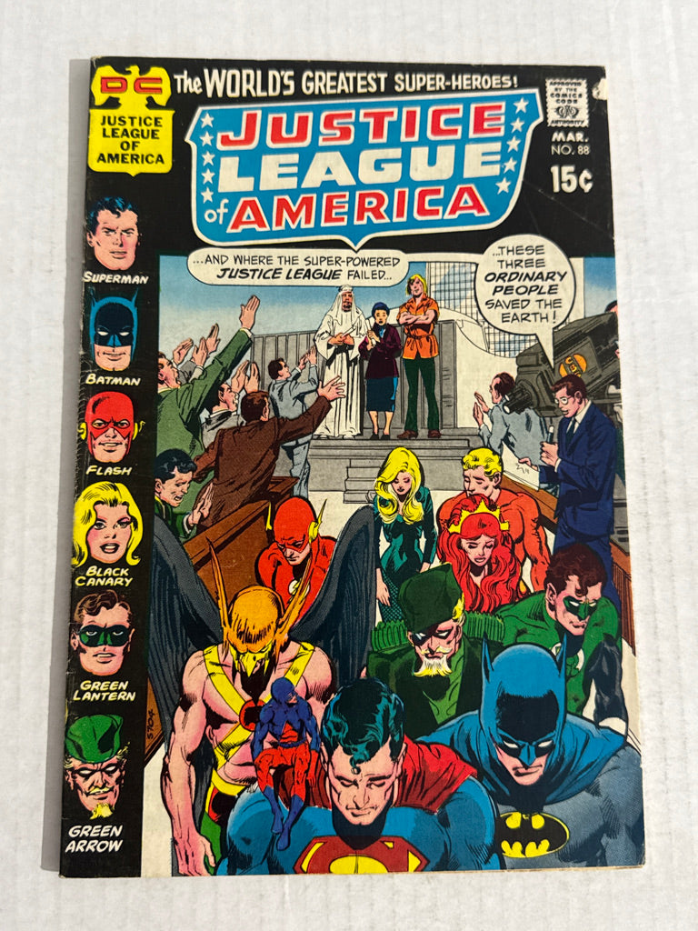 JUSTICE LEAGUE OF AMERICA #88 VG- Neal Adams Cover
