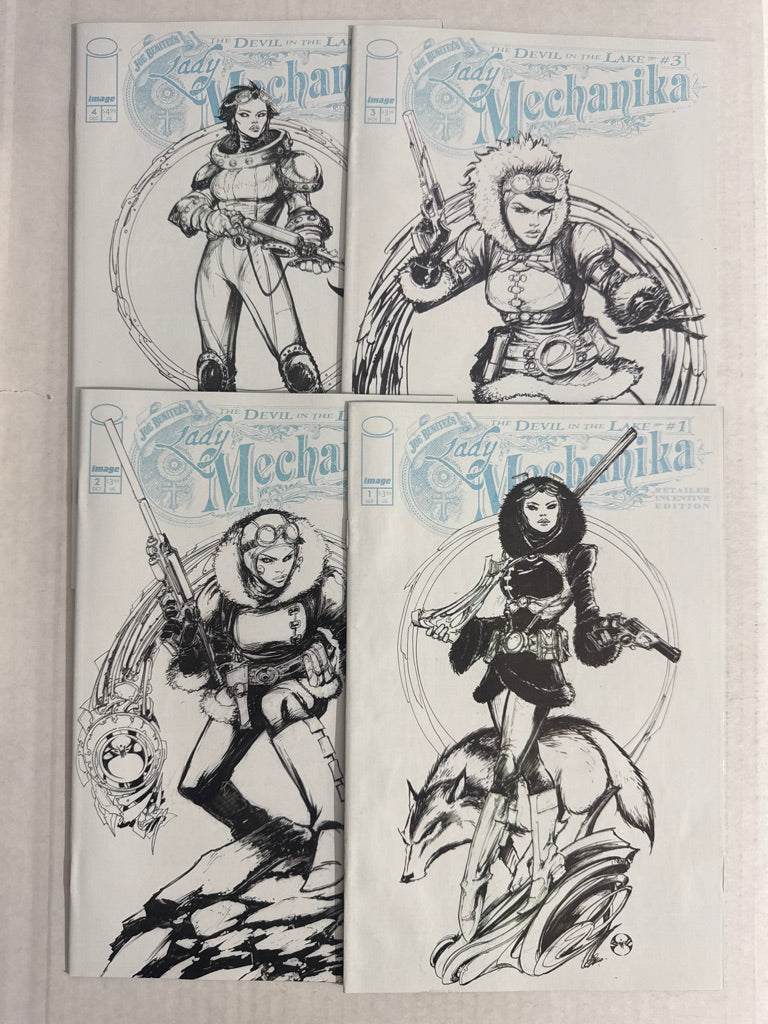 LADY MECHANIKA The Devil In The Lake #1-4 NM 1:10 Joe Benitez Variant SET