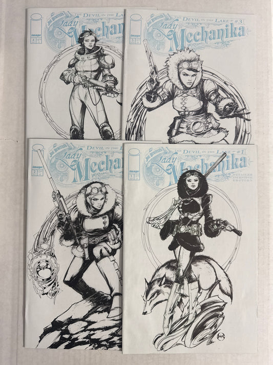 LADY MECHANIKA The Devil In The Lake #1-4 NM 1:10 Joe Benitez Variant SET