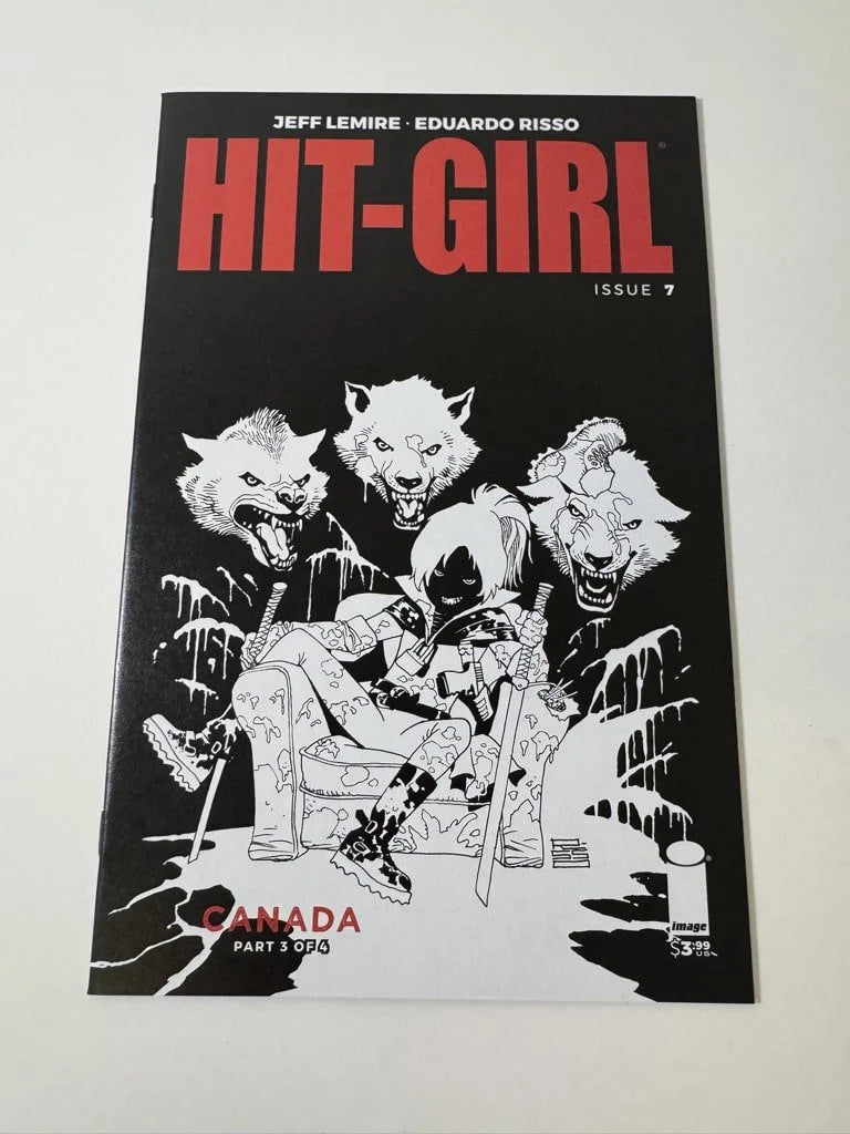 HIT-GIRL #7 Vol 2 NM B/W Eduardo Risso Variant