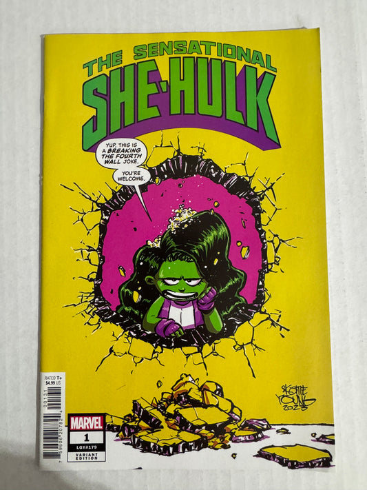SENSATIONAL SHE-HULK #1 Vol 2 NM- Skottie Young Variant