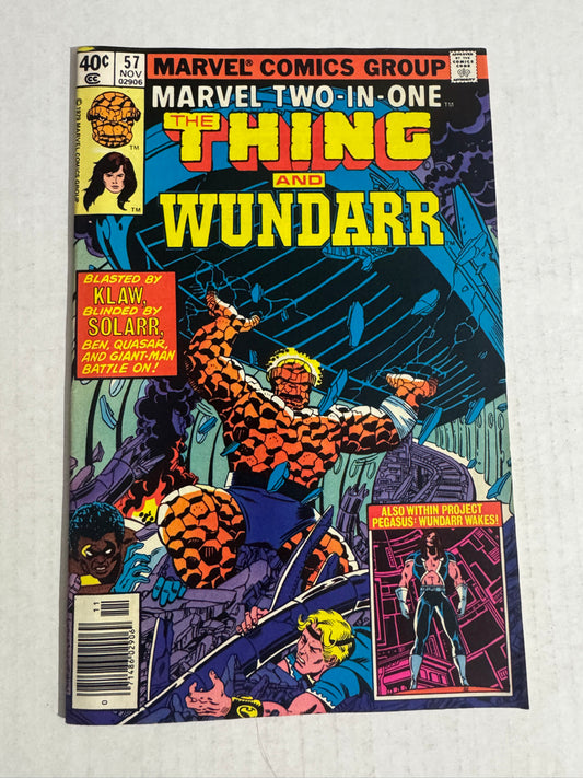 MARVEL TWO-IN-ONE #57 FN George Perez Cover NEWSSTAND