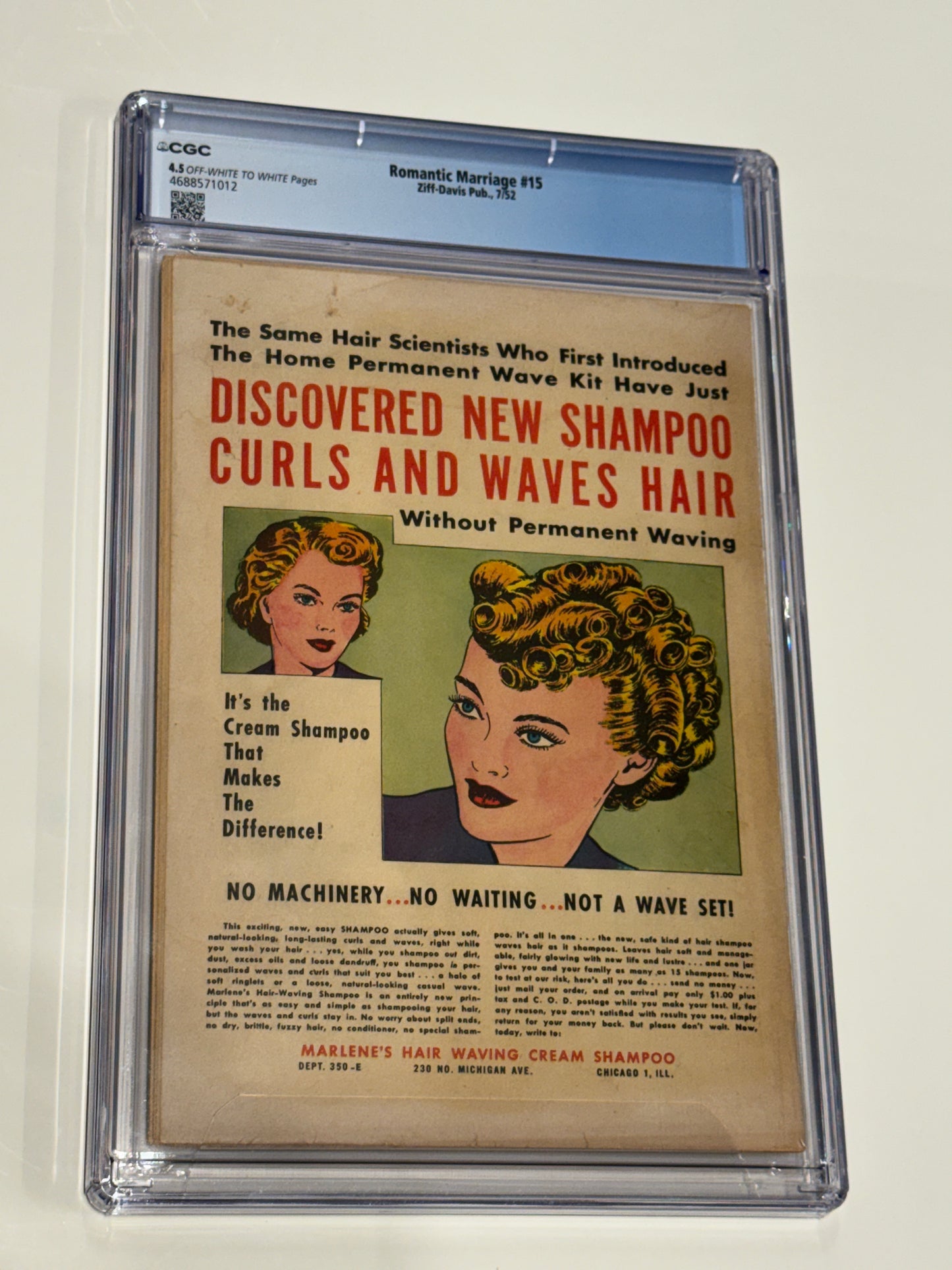 ROMANTIC MARRIAGE #15 CGC 4.5