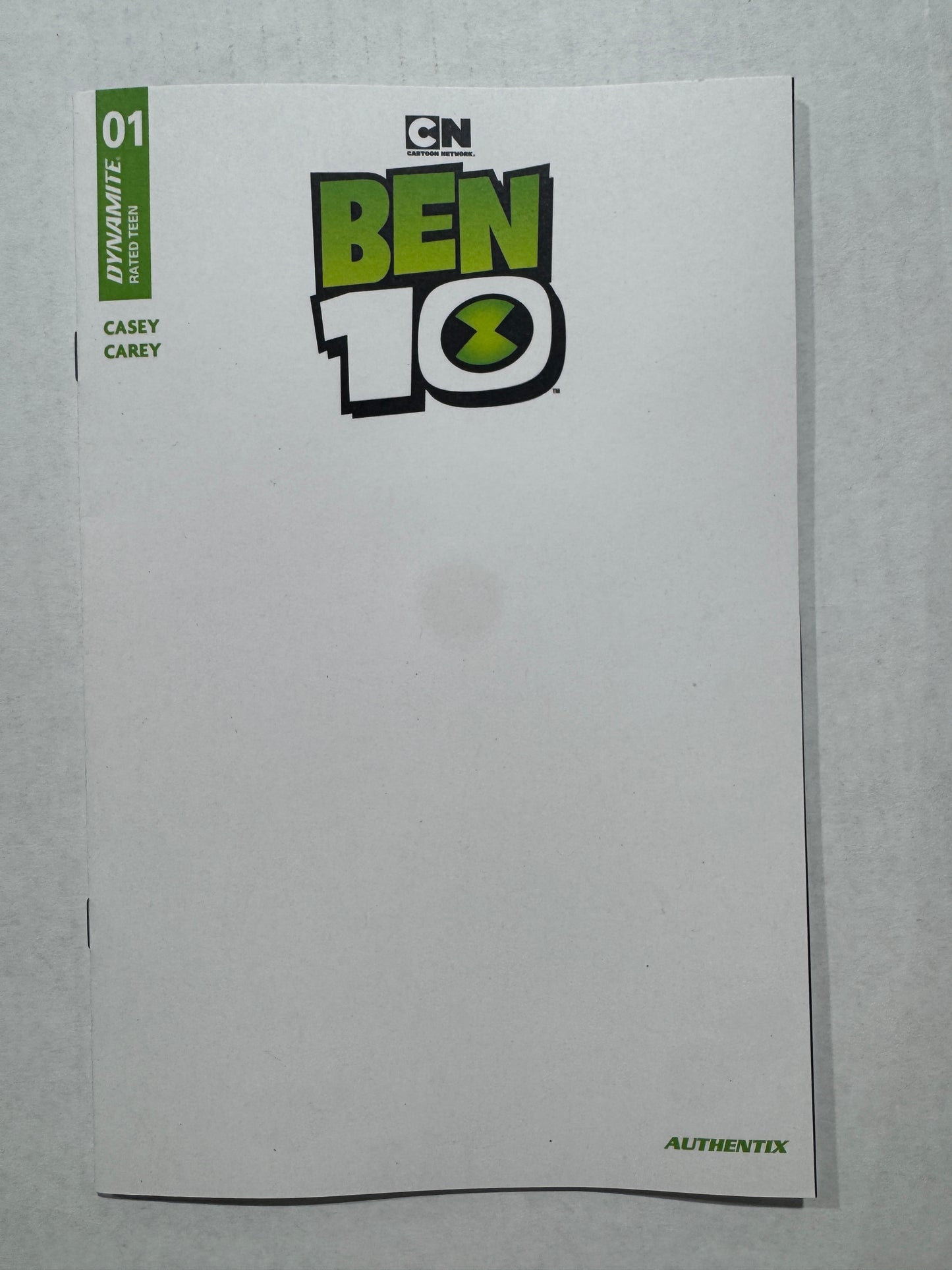 BEN 10 #1 NM 2nd Print Blank Variant
