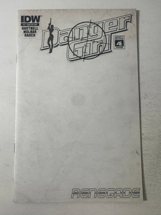 DANGER GIRL RENEGADE #2 NM Blank Sketch Variant