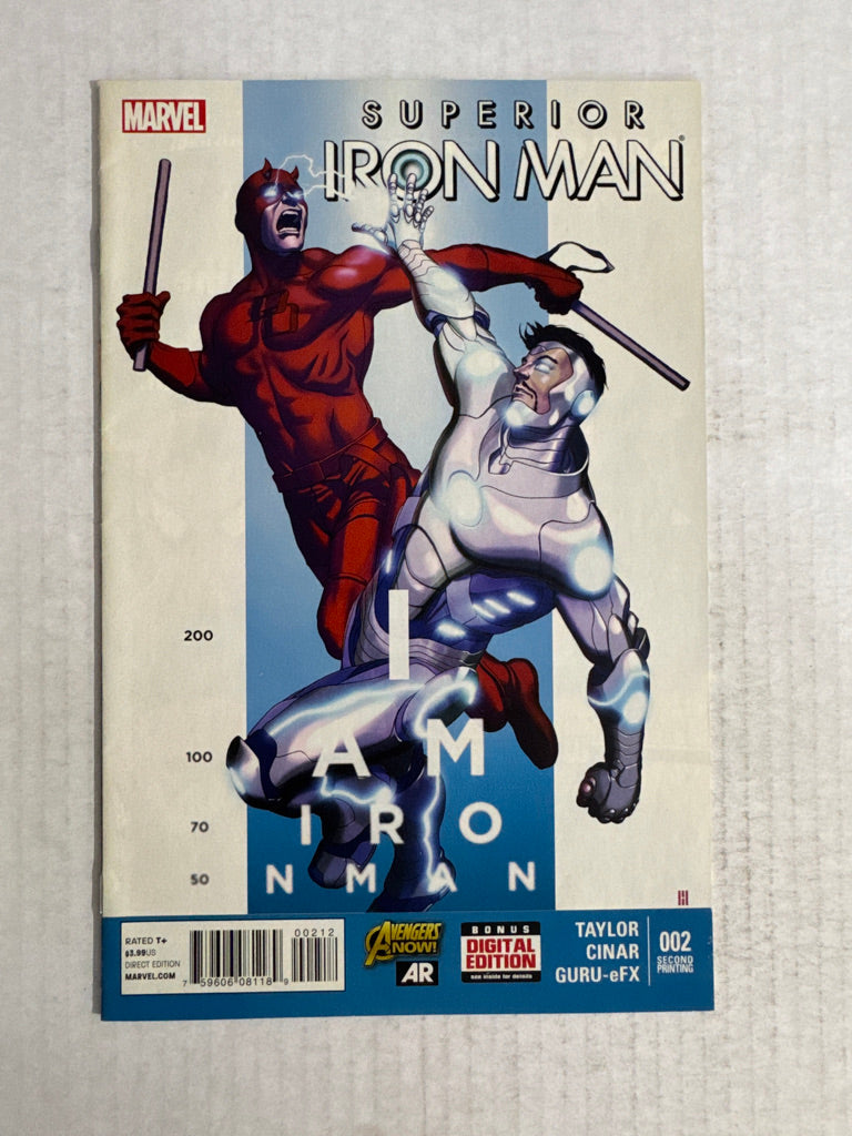 SUPERIOR IRON MAN #2 VF/NM 2nd Print Variant