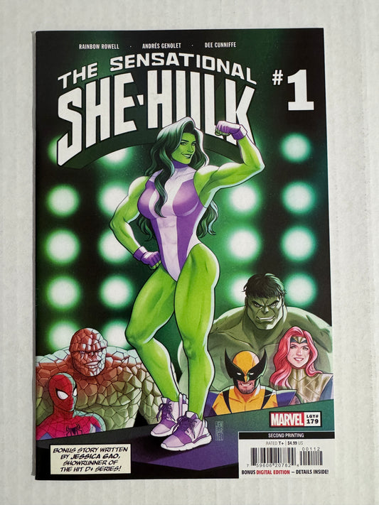 SENSATIONAL SHE-HULK #1 Vol 2 NM 2nd Print Jen Bartel Variant