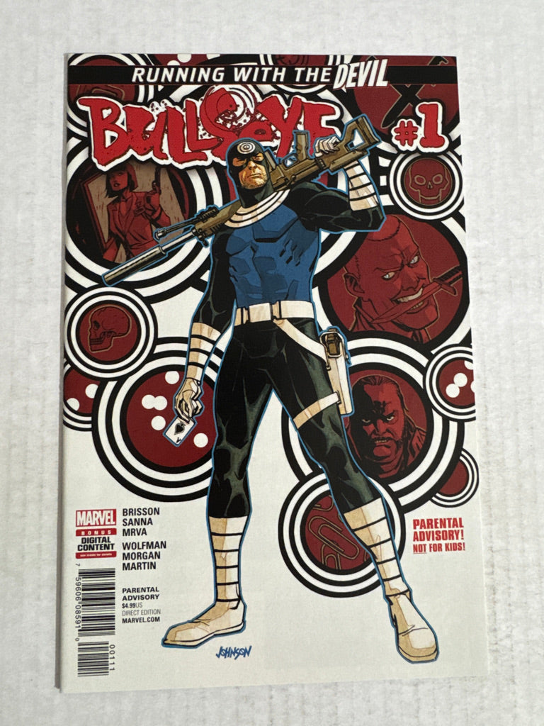 BULLSEYE #1 NM Dave Johnson Cover 1ST APPEARANCE